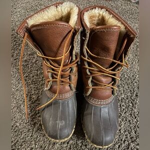 L.L. Bean Brown and Gray Winter Boots
